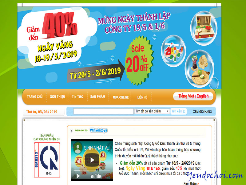Winwintoys.com - Trang web bán đồ chơi trẻ em bằng gỗ